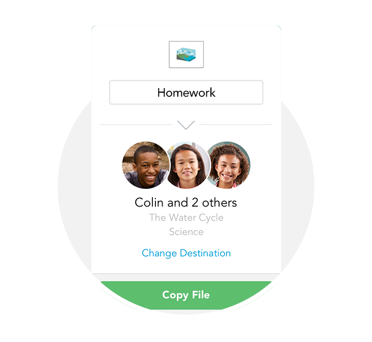 Instantly distribute documents, images, instructions and comments to your entire class, a group of students, or individual students.