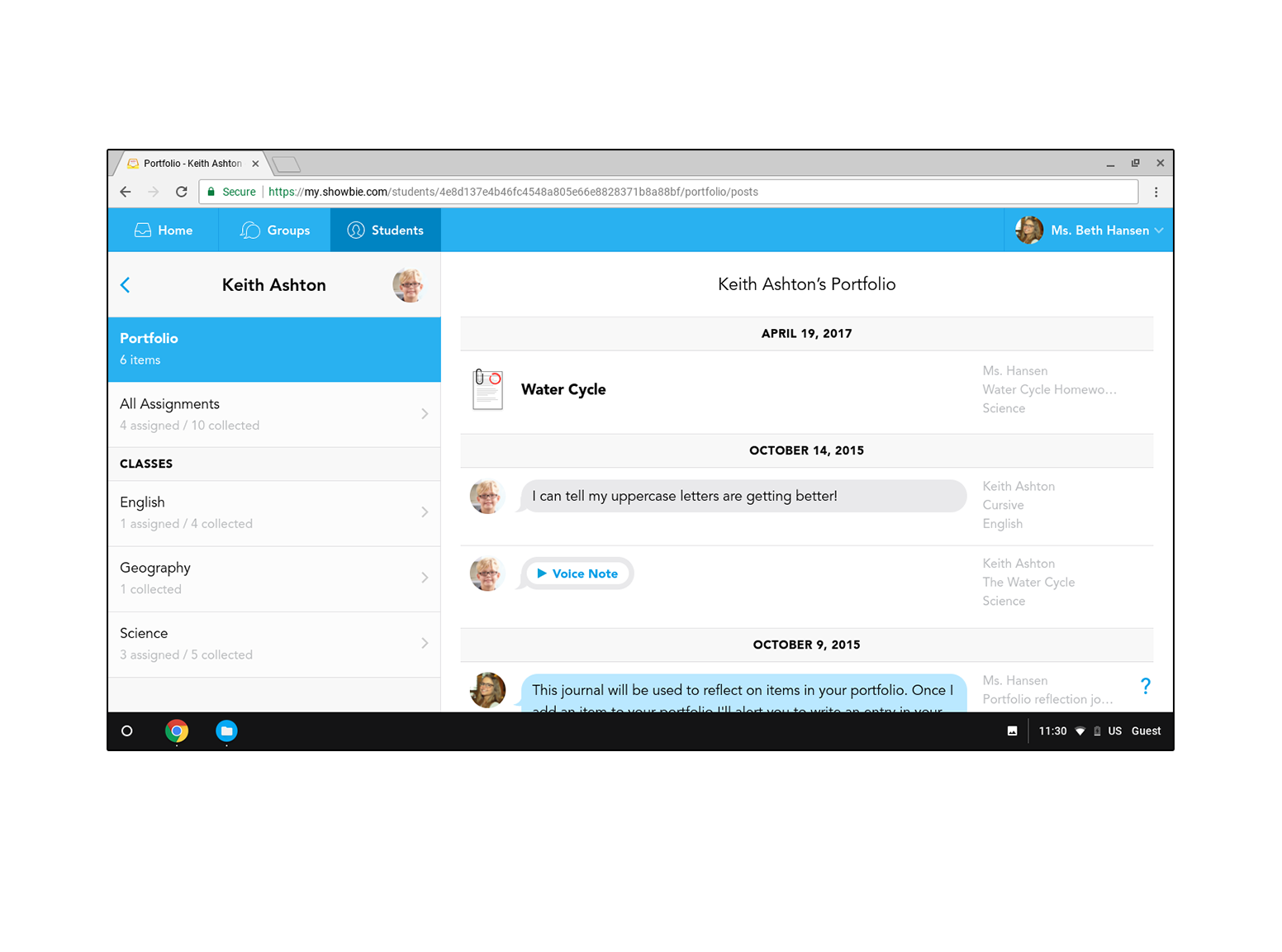 View everything in a single place, and track progress from year to year.
