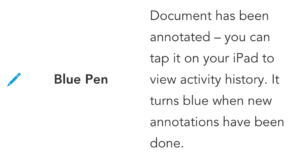 Blue pen