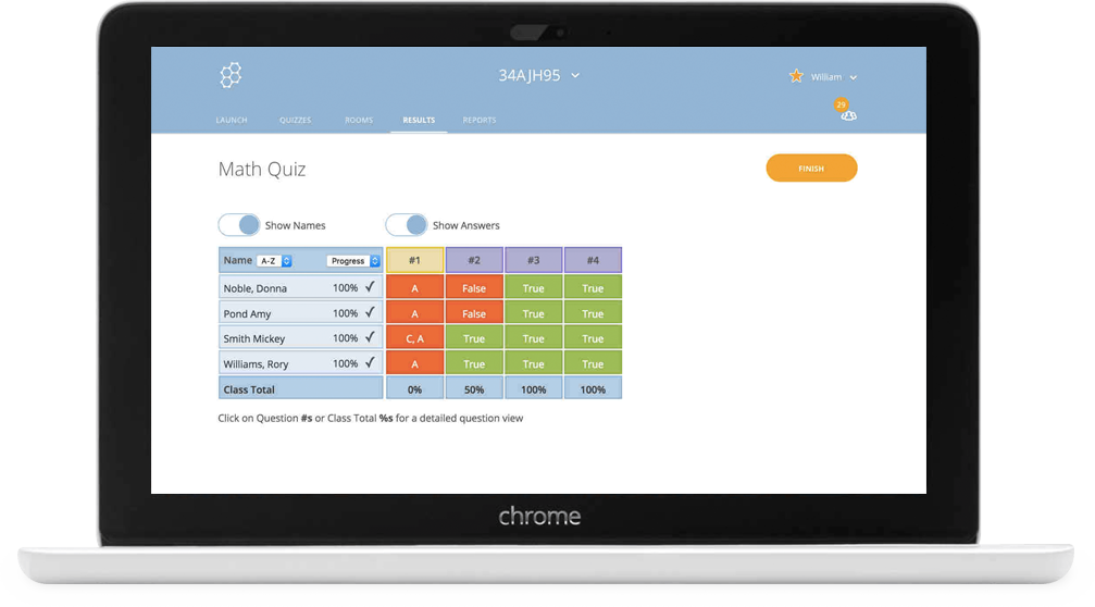 Socrative Quiz Results